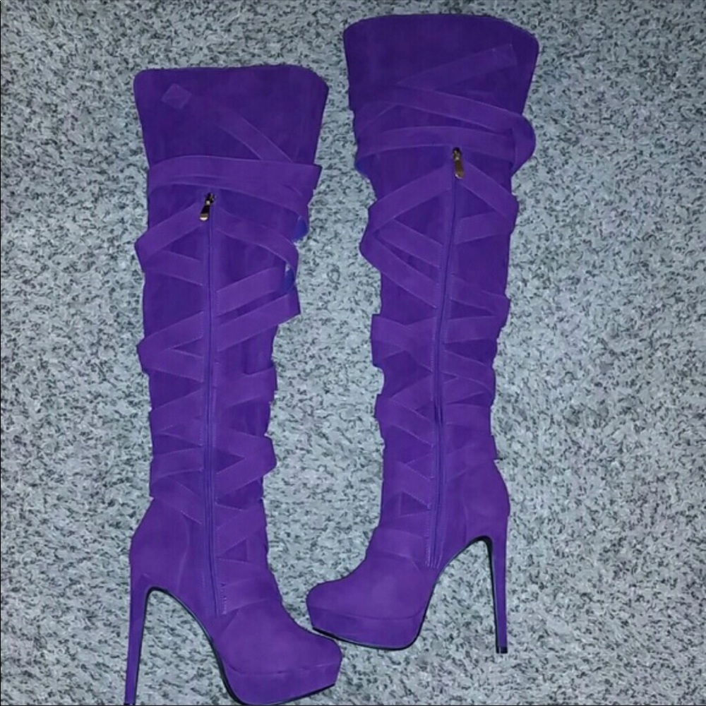 Purple Thigh High Boots!!